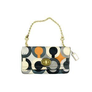 Coach Op Art Foldover Shoulder Bag 12928